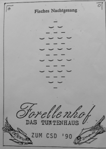 Flugblatt CSD, Ordner Tuntenhaus, Archiv des Schwulen Museums 
