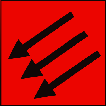Das Symbol der Eisernen Front. Urheber: Fusslkopp, Quelle: Wikimedia Commons https://de.wikipedia.org/wiki/Bild:Eiserne_Front_Symbol.png?uselang=de CC BY-SA 3.0 https://creativecommons.org/licenses/by-sa/3.0/deed.de